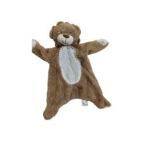 Kellytoy lion lovey plush security blanket toy crinkle baby toy 15" tan brown